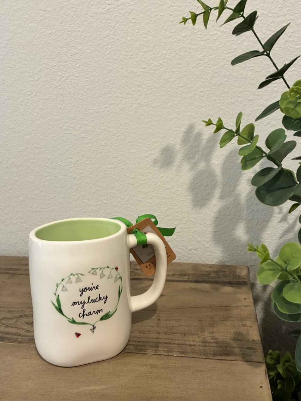 Rae Dunn Lucky Charm mug.